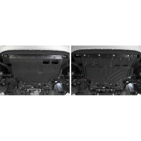 Защита картера и КПП АвтоБРОНЯ Skoda Kodiaq /с Webasto/ 2017-н.в/VW Tiguan 2017, с крепежом, 111.05120.2
