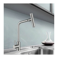 Смеситель Golden Fox, Ломонд д/кухни шар.с высоким изливом поворот.аэратором нержав.сталь 11332-FOX