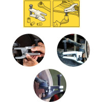 Съемник шаровых опор и наконечников рулевых тяг, универсальный, зев 22 мм, переставной, Cr-V AIST 67222212 00-00004191