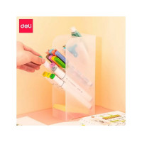 Подставка для пишущих принадлежностей DELI 5 отделений 205x59x93мм белый/прозрачный полипропилен, 12 шт 1485117