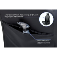 Авточехлы Rival Kia Seltos, 40/60, без заднего подлокотника, 2020-, экокожа, строчка SC.2810.1