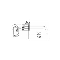 Излив NOBILI AV00158/36BM матовый черный 00000067238