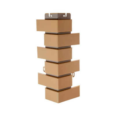 Наружный угол к фасадным панелям Альта Профиль КИРПИЧ КЛИНКЕРНЫЙ БЕЖЕВЫЙ 7026