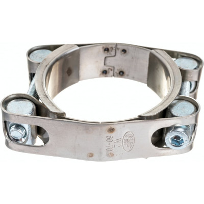 Силовой двухболтовый шарнирный хомут MGF 60-70/22 W2 1-22-22-2-60-70