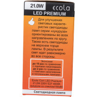 Светодиодная лампа Ecola Corn LED Premium 21,0W 220V E27 4000K кукуруза со стеклом 150x80 Z7NV21ELC
