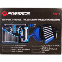 Набор ключей Forsage 31пр, в ложементе F-K5315(51207)