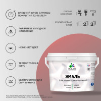 Эмаль MALARE для радиаторов и батарей отопления светло-серая, 10 кг 2005132644007