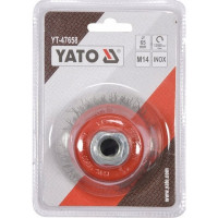 Щетка чашечная 65 мм, М14, INOX для УШМ YATO YT-47658