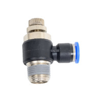 Фитинг-дроссель (пневмодроссель) угловой с наружной резьбой M3/8" SHPI SC 08-03