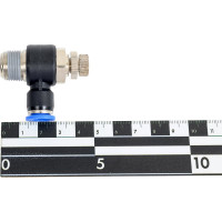 Фитинг-дроссель (пневмодроссель) угловой с наружной резьбой M3/8" SHPI SC 08-03