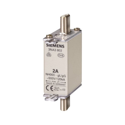 Низковольтная плавкая вставка Siemens GLGG Типоразмер 00, Iном.80A, Uном.500В 3NA3824