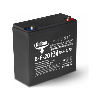 Аккумуляторная батарея Rutrike 6-F-20 (12V20A/H C20) 023275