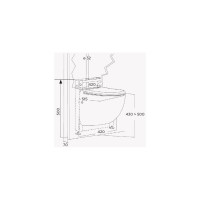 Насос-измельчитель, встроенный в подвесной унитаз SANICOMPACT COMFORT SFA C72