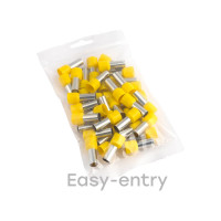 Штыревой втулочный изолированный наконечник EKF PROxima НШвИ 25,0-16, 50шт. nhvi-25.0-16