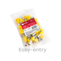 Штыревой втулочный изолированный наконечник EKF PROxima НШвИ 25,0-16, 50шт. nhvi-25.0-16