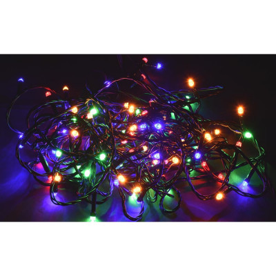 Гирлянда нить IEK 10м 100rgb ip20 зеленый 230в кон. 8 LGDB110-3-100-10-G-S-20