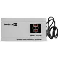 Стабилизатор напряжения ExeGate Master AV-1000 1000ВА, 140-260В, цифр. индикация вход вых. напряжения, 220В-8%, КПД 98%, 5 уровней защиты, задержка, метал.корпус 291737