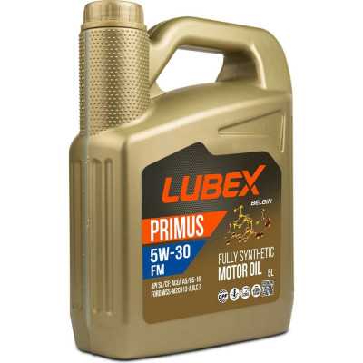 Синтетическое моторное масло Lubex PRIMUS FM 5W-30 CF/SL A5/B5 5 л L034-1315-0405