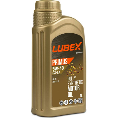 Синтетическое моторное масло Lubex PRIMUS C3-LA 5W-40 SN C3 1 л L034-1297-1201