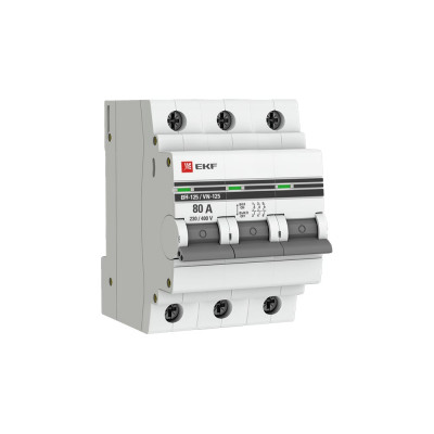 Выключатель нагрузки EKF 3P 80А ВН-125 PROxima SL125-3-80-pro