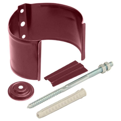 Кронштейн трубы на кирпич Grand Line 90 мм, RAL 3005 ШК 100606