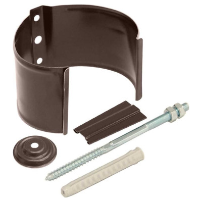 Кронштейн трубы на кирпич Grand Line 90 мм, RAL 8017 ШК 100607