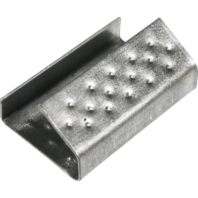 Оцинкованная скрепа КОРДЛЕНД 15x27x0,5 для ПП ленты 15 мм, 1000 шт. PP-16zn KREP-00173