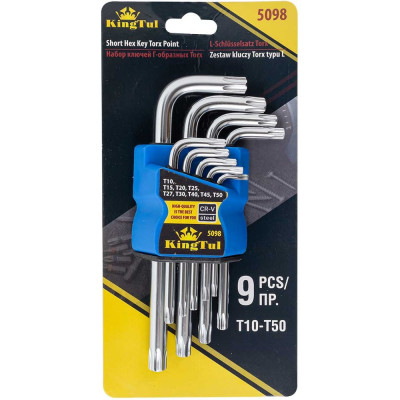 Набор ключей KingTul Г-образных Torx 9пр KT-5098(52172)