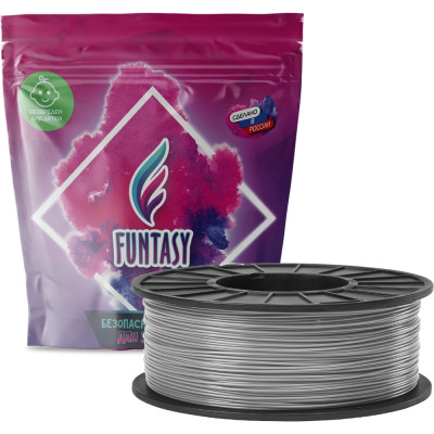 Пластик в катушке Funtasy  petg,1.75 мм,1 кг, цвет серый PETG-1KG-GY-1