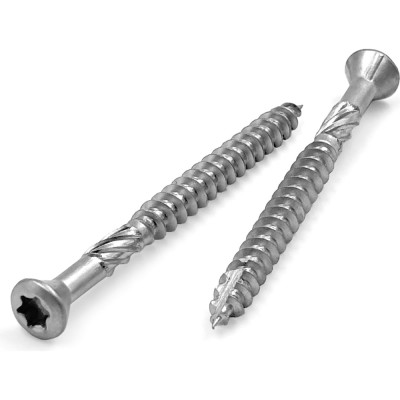 Саморез KREPFIELD нержавеющий, 5x40 мм, террасный, art 9043, с1, 100 шт. в упак. 9043С1САМОРЕЗ5Х40-100