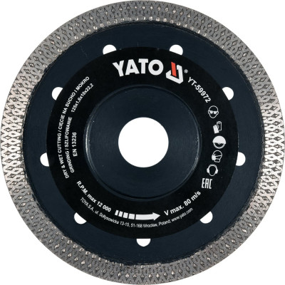 Алмазный диск для плитки YATO 125мм YT-59972 366859972 092 1