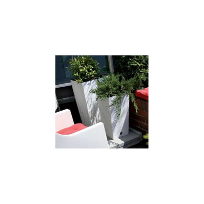Кашпо Prosperplast d RTS265-S449 высокое RATO SQUARE d 26,5х26,5 см, высота 50 см 11 л белый с вкладышем 069951