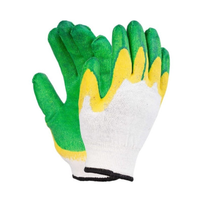 Хлопчатобумажные перчатки с двойным латексным покрытием Pegas pneumatic 200 пар 120615-1