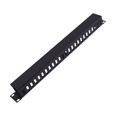 Панель-органайзер кабеля 5Bites гребенка / крышка / 1u / 19" / black CM-104B