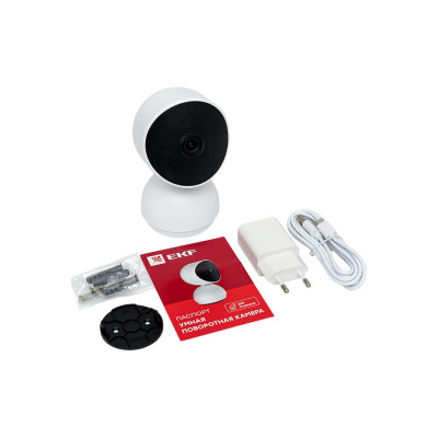 Умная поворотная камера Connect Wi-Fi белая EKF scwf-usb