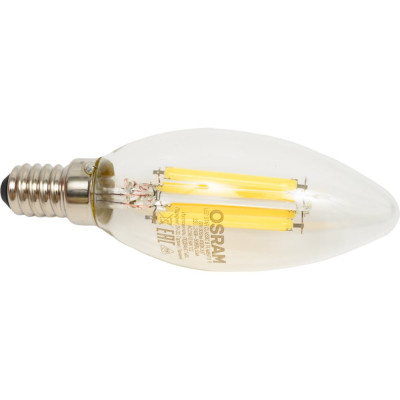 Филаментная светодиодная лампа Osram LSCLB75 6W/840 230V FIL CL E14 10x1 4058075684843