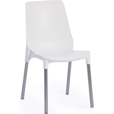 Стул Tetchair genius (mod 75) / 1 шт. в упаковке металл/пластик, 46x56x84 cм, белый/ножки хром 19663