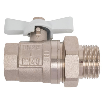 Шаровой кран STI накидная гайка, 25, бабочка 00000003665