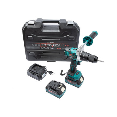 Шуруповерт аккумуляторный ударный Rotorica Impact Drill 80B, 80 Нм, 20 В, 2 аккумулятора 4 Ач (Makita), ЗУ, в кейсе BMC RT.91180204