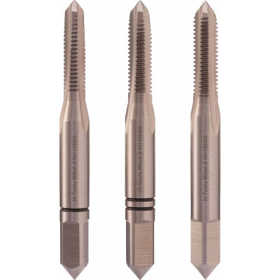 Набор метчиков из 3-х шт. H-Tools М5 шаг 0.8мм DIN352 HSS-G 230050HT