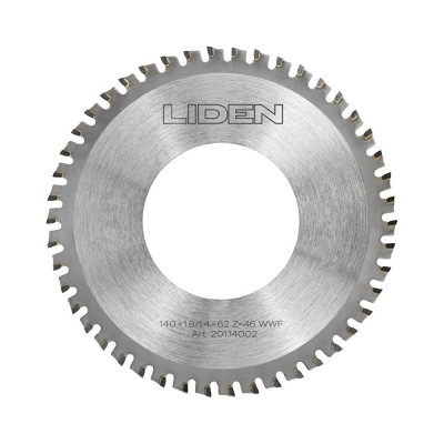 Диск пильный TCT Premium 140x1.8/1.4x62 мм, z=46 для труборезов Liden 201.140.02