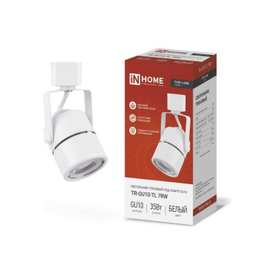 Трековый светильник под лампу IN HOME tr-gu10-tl 7rw gu10, 230в круг, белый, серии top-line 4690612043043