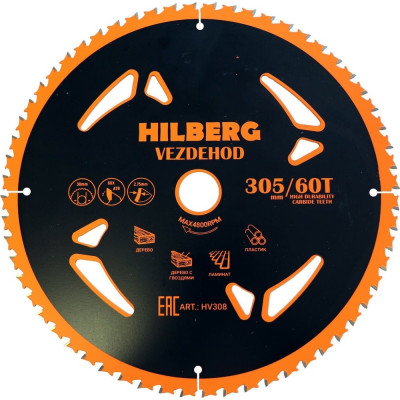 Диск пильный Hilberg Vezdehod 305x30x60Тx7º HV308