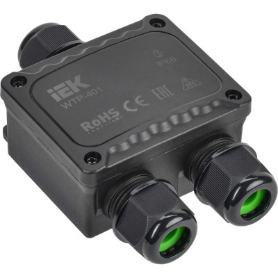 Распределительная герметичная коробка IEK wtp-401 3 ввода ip68 UWB10-Y-450-41-03-68