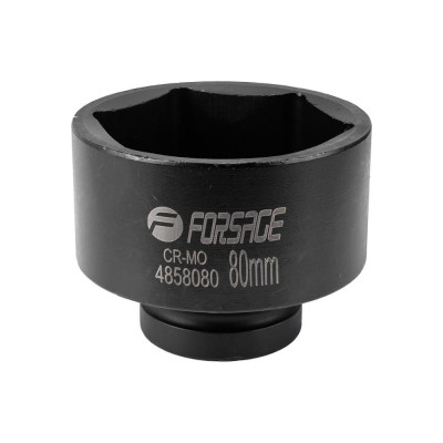 Головка ударная 80 мм, 6 гр., 1"DR Forsage F-4858080(57918)