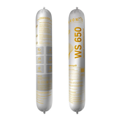 Атмосферостойкий силиконовый герметик Kronbuild черный 600 мл WS650