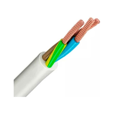 Провод iTOK ПВСн 3x2,5, ГОСТ, белый, 100 метров i-KPP-PVSN-325-100-W