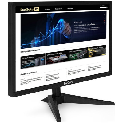 Монитор ExeGate EB2200 21.5, TN LED Grade A+, FHD, 1920x1080@60Гц, 16:9, 200cd m2, 1000:1, 170 160, 5ms, D-Sub, HDMI1.4, Flicker-free, кабель HDMI 1.5м, VESA 294423