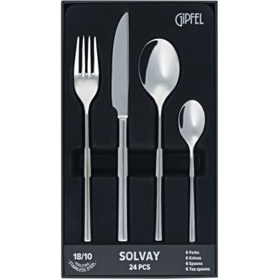 Набор столовых приборов GIPFEL SOLVAY 24 предмета нержавеющая сталь 18/10 50680