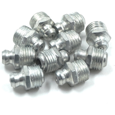 Прямая пресс-масленка (тавотница) М10х1, оцинкованная сталь, упак. 10 шт Harrison TPS-TVT00M10ZN (10)